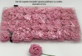 Set 50 Capete Trandafiri Spuma Polifoam Diametru 8cm Rosu