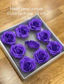 Trandafiri De Sapun 11 Cm Heart Deep Purple