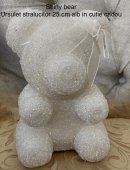 Urs 25 cm shiny bear alb( cutia inclusa)