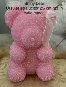 Urs 25 cm shiny bear roz( cutia inclusa)